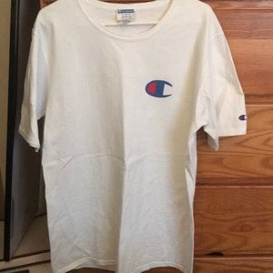 White Champion shirt